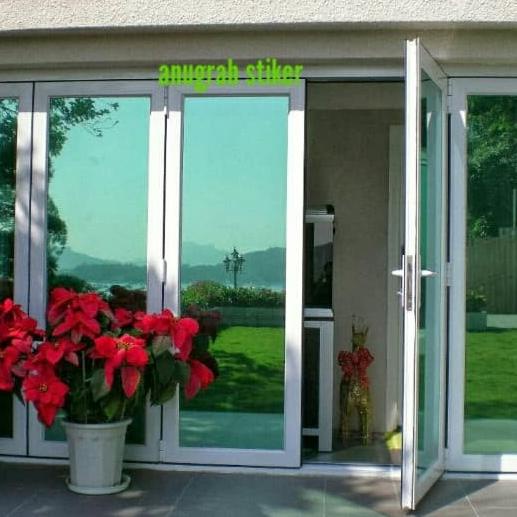 sticker kaca/ stiker kaca film one way hijau