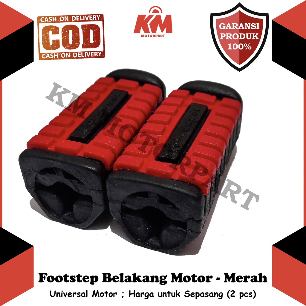 Footstep Belakang Cocok untuk Semua Motor Step Karet Barstep Variasi 2 Pcs