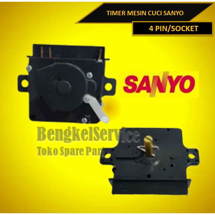 Timer Mesin Cuci SANYO 4 Pin - Timer Wash Socket 4 Skun SANYO