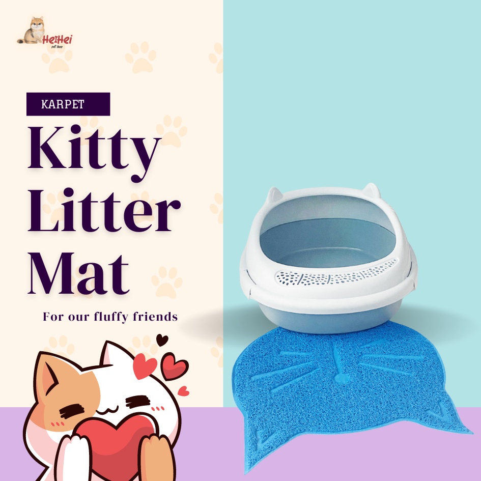 Kitty Alas Bak Pasir Kucing /Cat Litter Mat / Karpet Kandang Kucing