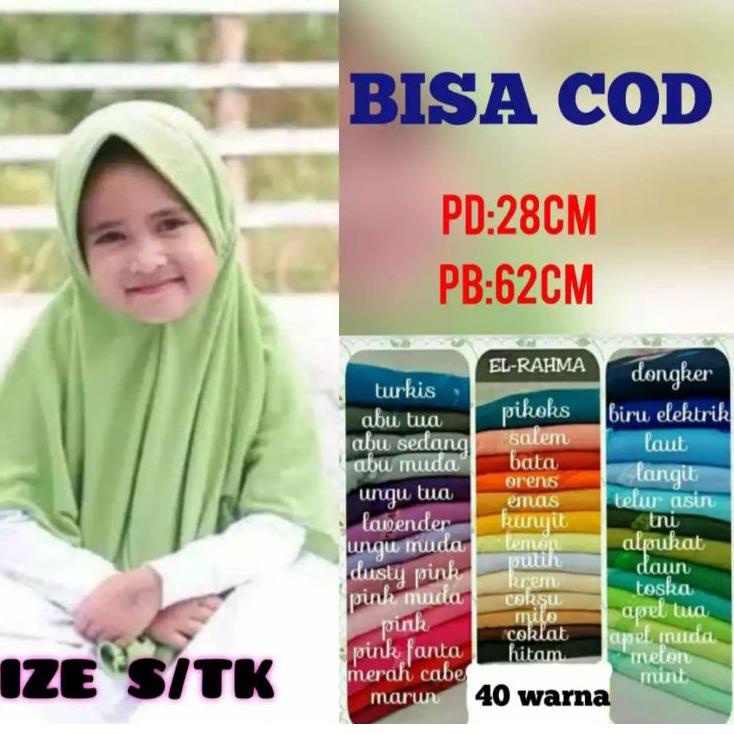 >D2289) ⭐⭐⭐⭐⭐ (CUCI GUDANG) Hijab Sekolah Anak TK SD SMP SMA / Rabbani KW  Kerudung Anak Ukuran S M 