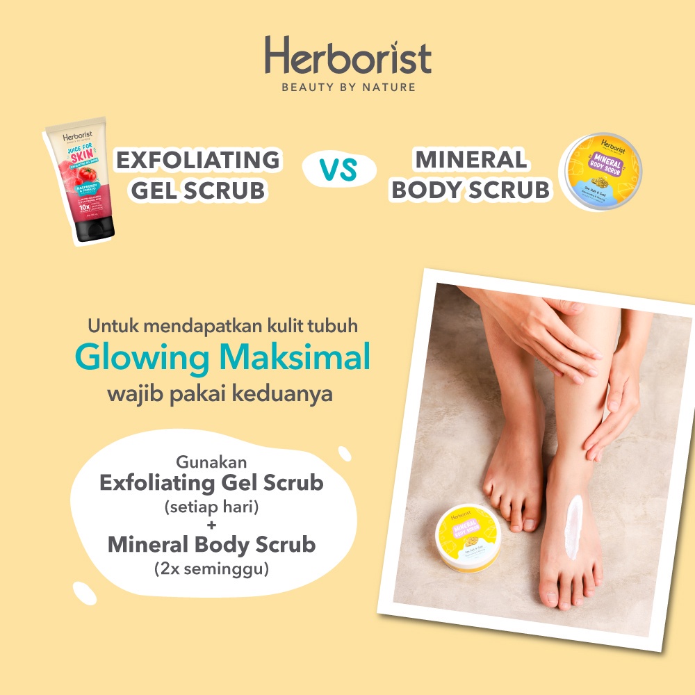 Herborist Mineral Body Scrub - 200 gr [ POT ]