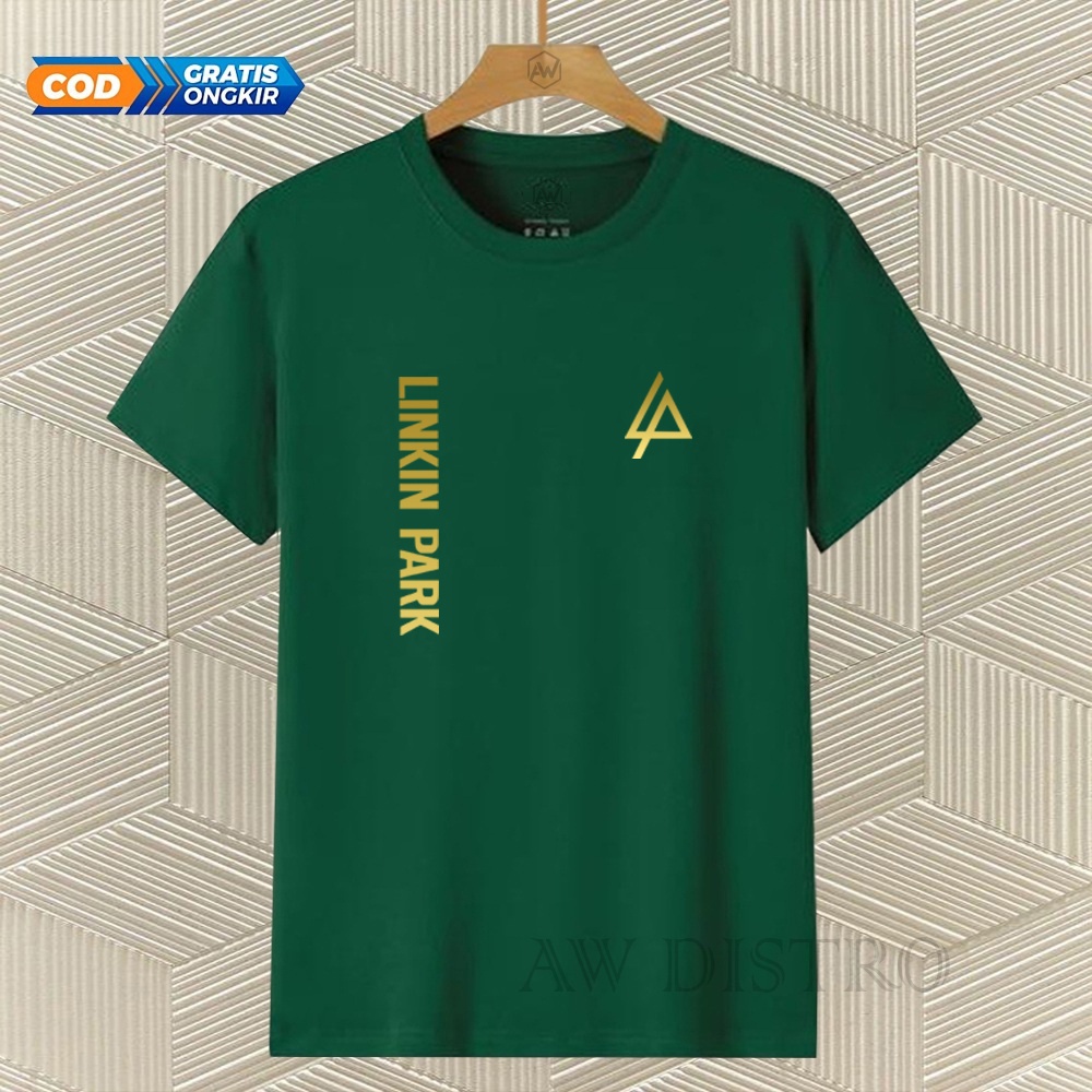 COD Baju Kaos Distro lp kirka Text Gold Premium Quality Lengan Pendek