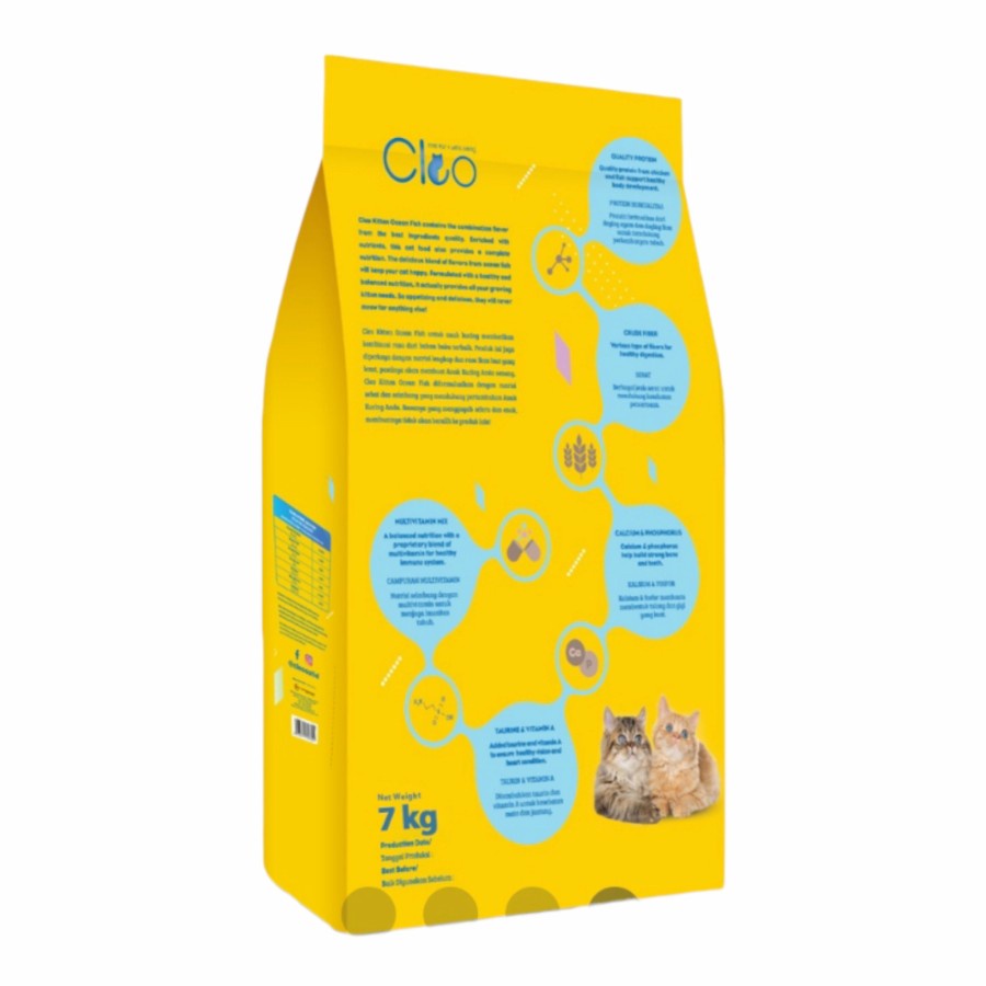 Makanan Kucing Cleo Kitten Ocean fish 7kg / Cleo Cat kitten / Cat food