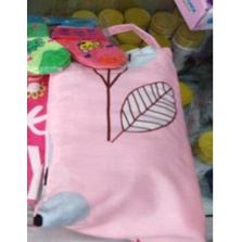 Mukena Anak Katun Polos Semi Motif Plus Tas