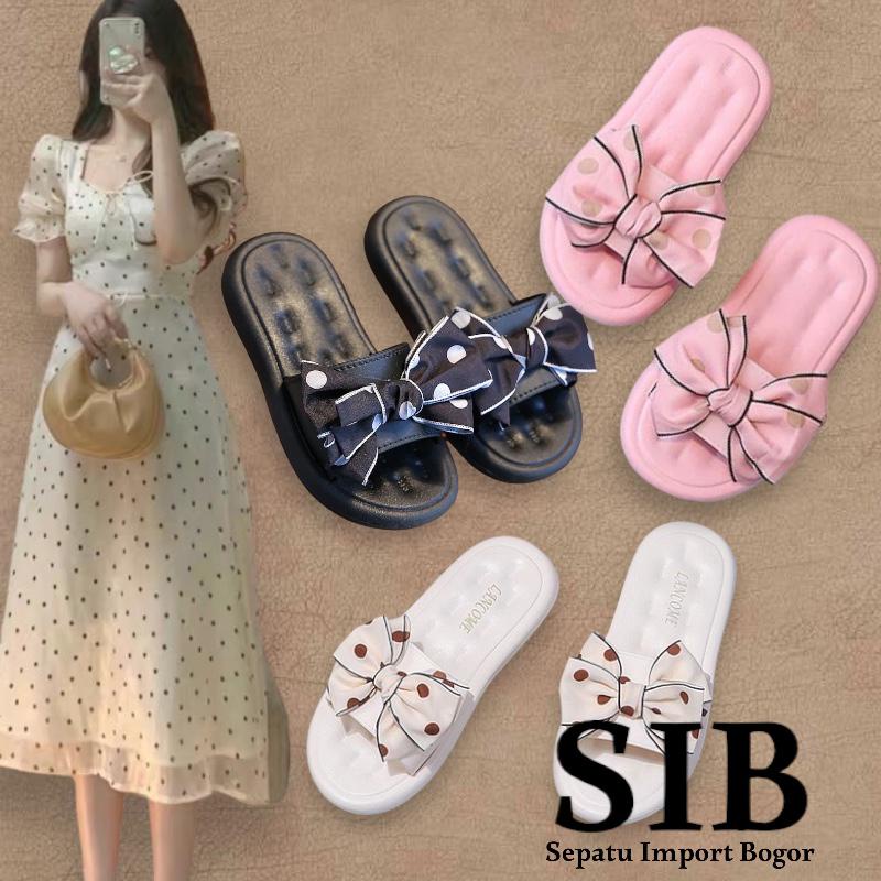 Sandal Jelly Wanita PIta POLKADOT DEWASA Import / Sandal Jelly Korean Import Jelly Soft Slipper Anti Slip Elastic Empuk PVC