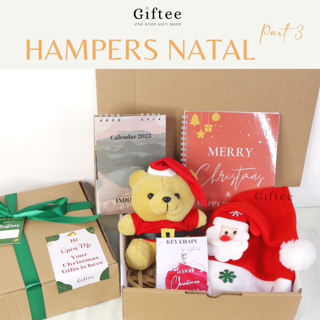 

HAMPERS NATAL TOPI SANTA CLAUS SINTERKLAS BONEKA KALENDER GANCI KEYCHAIN CUSTOM KADO HADIAH PARCEL GIFT BOX SOUVENIR PREMIUM CEWEK WANITA PRIA COWOK MURAH ULTAH ULANG TAHUN WISUDA GRADUATION TEMA EDISI CHRISTMAS XMAS HAPPY NEW YEAR TAHUN BARU BY GIFTEE ID