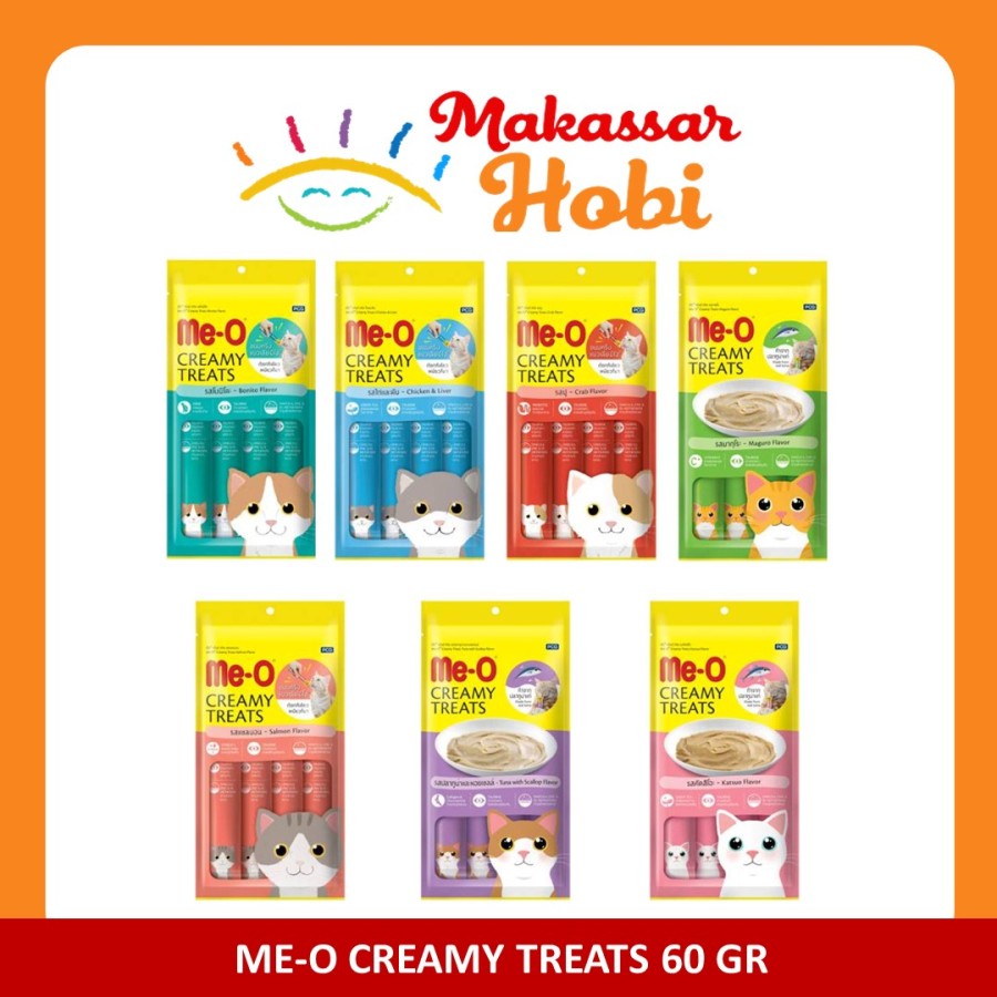 Meo Treat Me-O Creamy Treats 60gr isi 4 Snack Cemilan Kucing