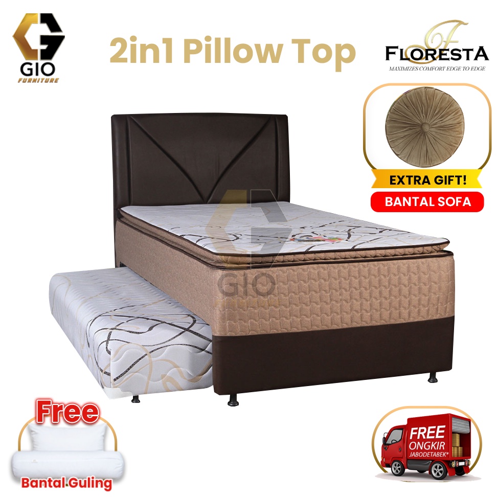 Kasur Floresta 2in1 Pillowtop / Floresta Springbed Mattress 2in1 Pillowtop ( Full Set )