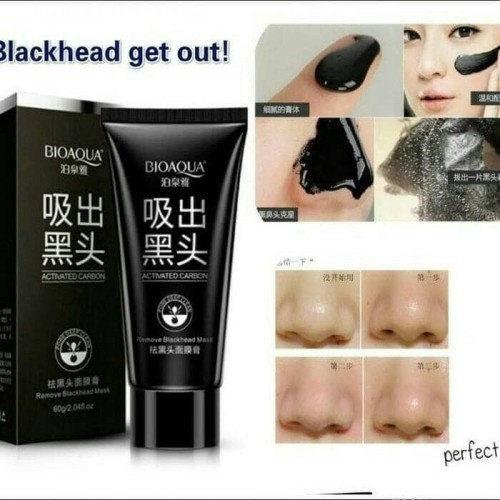 BIOAQUA ACTIVATED CARBON BLACK /MASK MASKER CHARCOAL PENGHILANG /komode