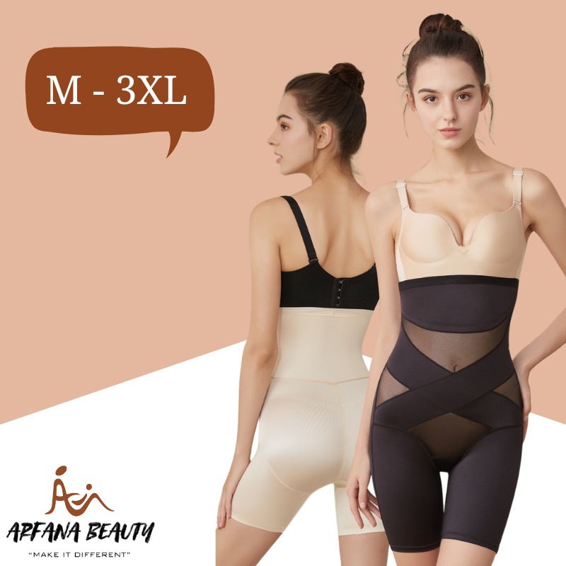 Korset Pelangsing Perut Buncit Celana Dalam Korset Wanita Slim Pakaian Dalam Korset Celana Jumbo Pengecil Pinggang Pinggul Pengencang Pantat Celana Pendek Pants Bodysuit Pembentuk Tubuh Pants X Premium