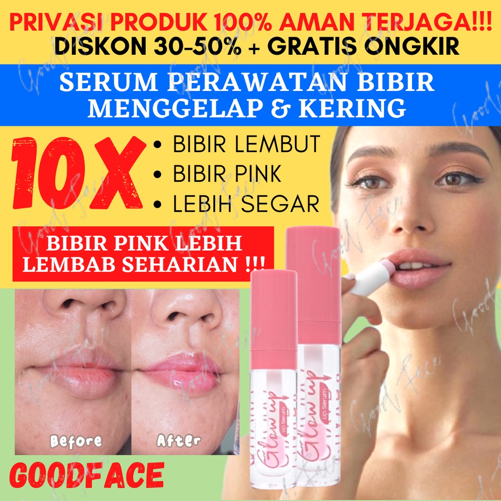 LIP SERUM 2ML - LIP SERUM CLEORA - QIYARA GLOW UP LIP SERUM 2ML BPOM - GLOW LIP SERUM