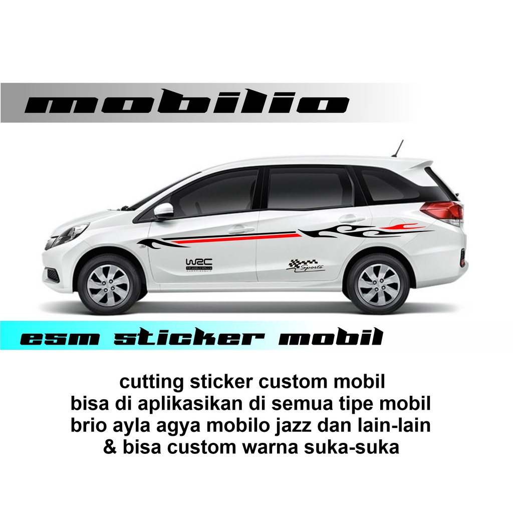 sticker stiker mobil mobilio sticker list atas mobilio wrc sport