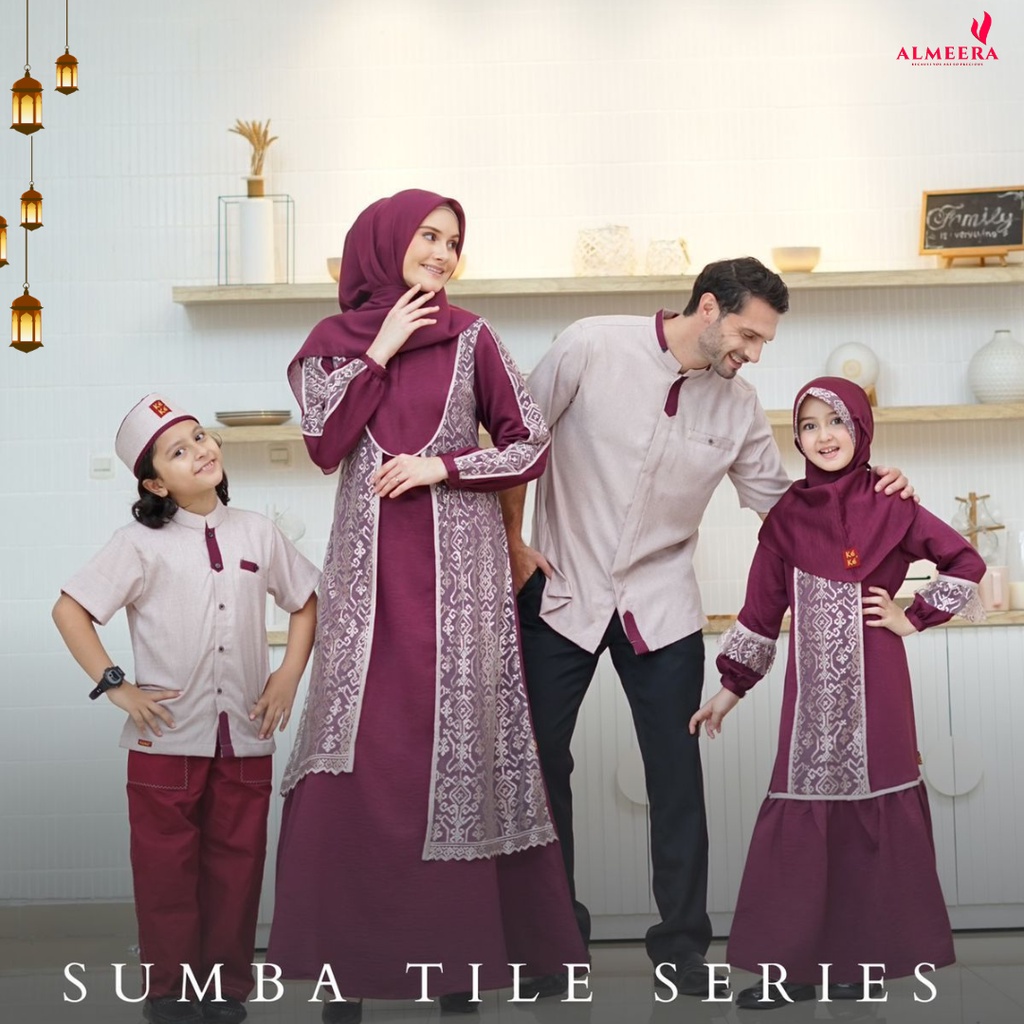 Sarimbit Terbaru Keke 2023 Sumba Series Burgundy/Couple Muslim/Dress Kondangan