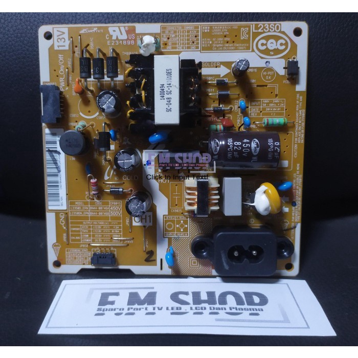 PSU Power Supply TV Samsung UA 24H4053 - Regulator Board TV UA24H4053