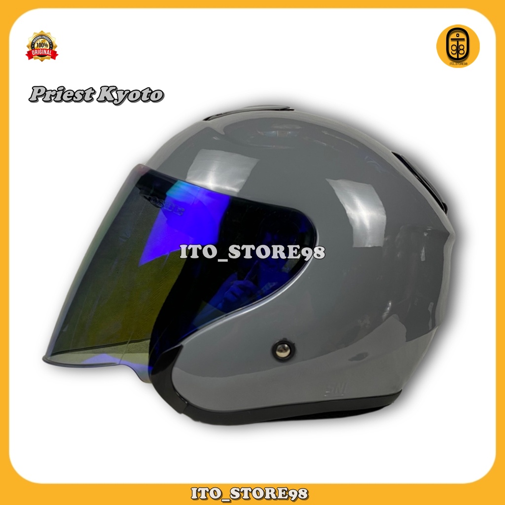 Helm Sepeda Motor Half Face Tipe Dyr Osaka / Kyt Kyoto / West Najima Helem Original Priest Untuk Pri