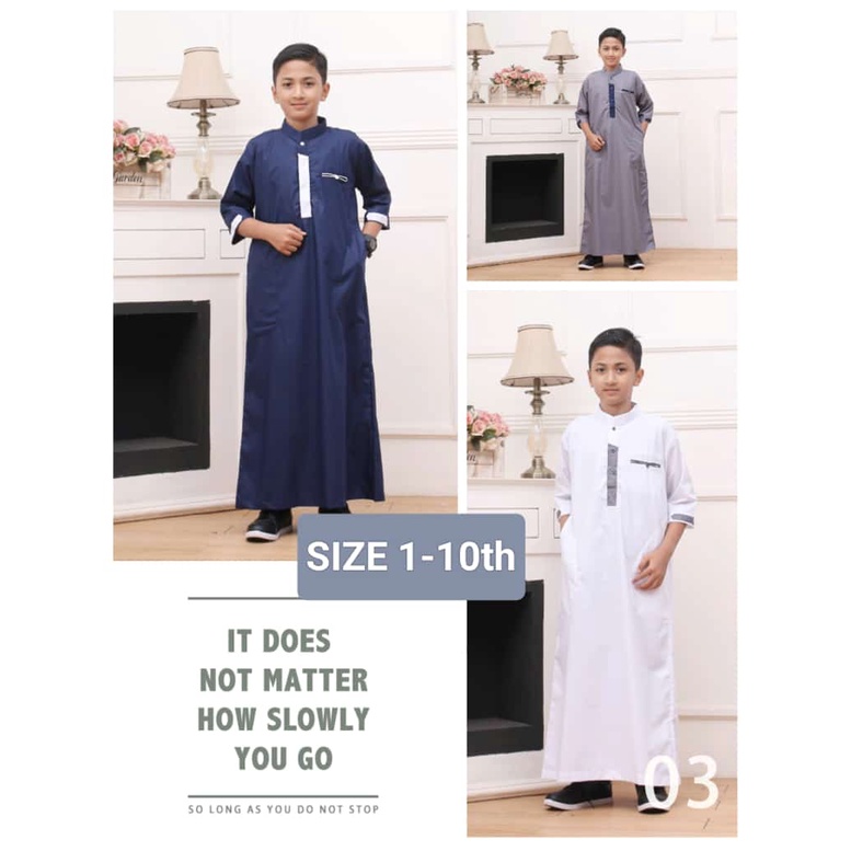 gamis anak lengan seperempat