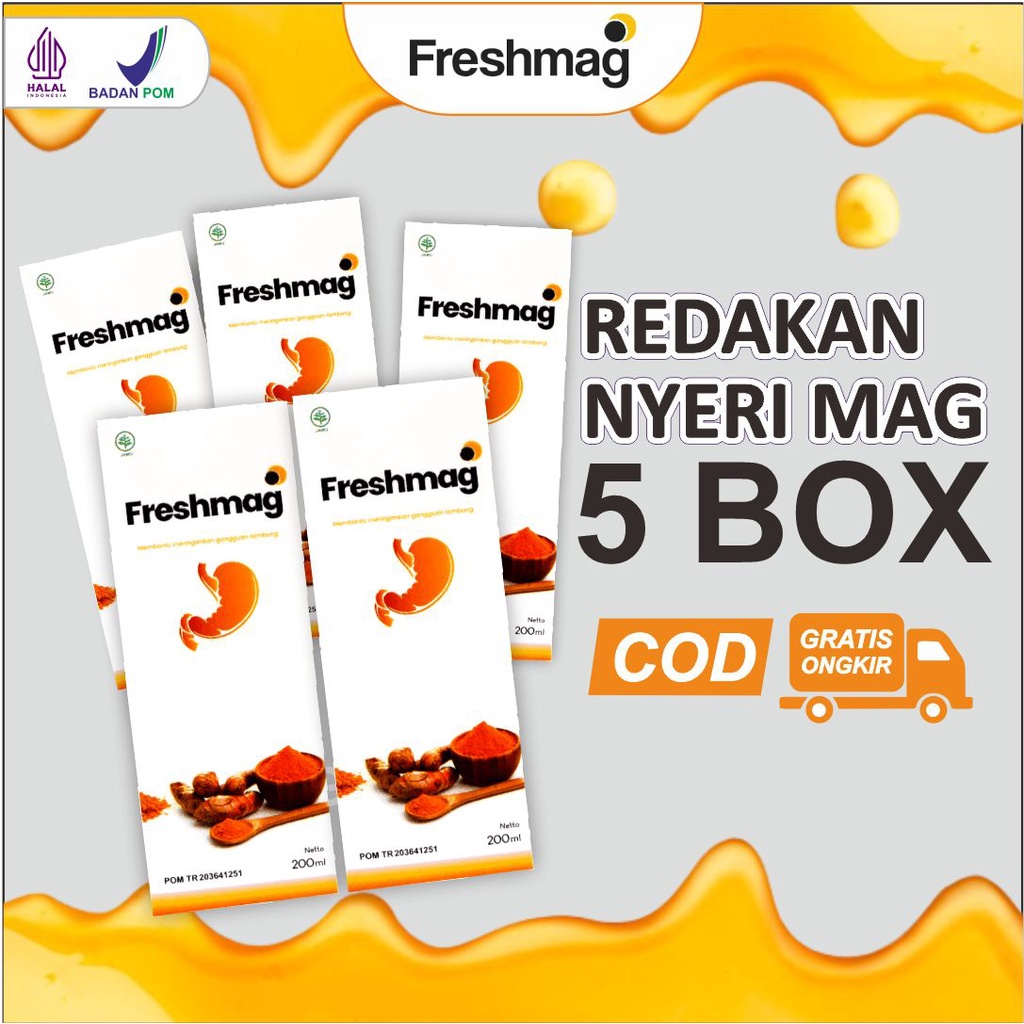 

[COD] 5 BOX FRESHMAG Madu Lambung - 100% Original Madu Herbal 3x Lebih Efektif Atasi Masalah Asam Lambung Maag GERD Magh Obat Lambung Asli Original Ampuh Terbukti Fresmag Terlaris Penambah Nafsu Makan Meredakan Mual