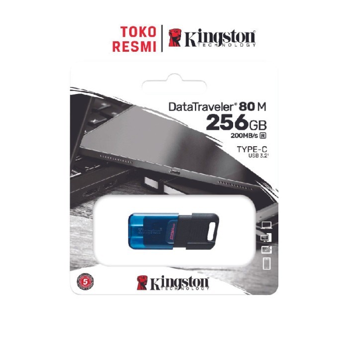 Kingston DataTraveler DT80M Flash Drive OTG 256GB USB3.2 Type-C