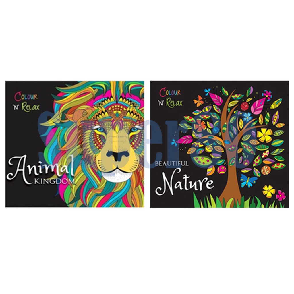 Adult Colouring Book Colour N Relax Mind To Mind Buku Mewarnai Dewasa