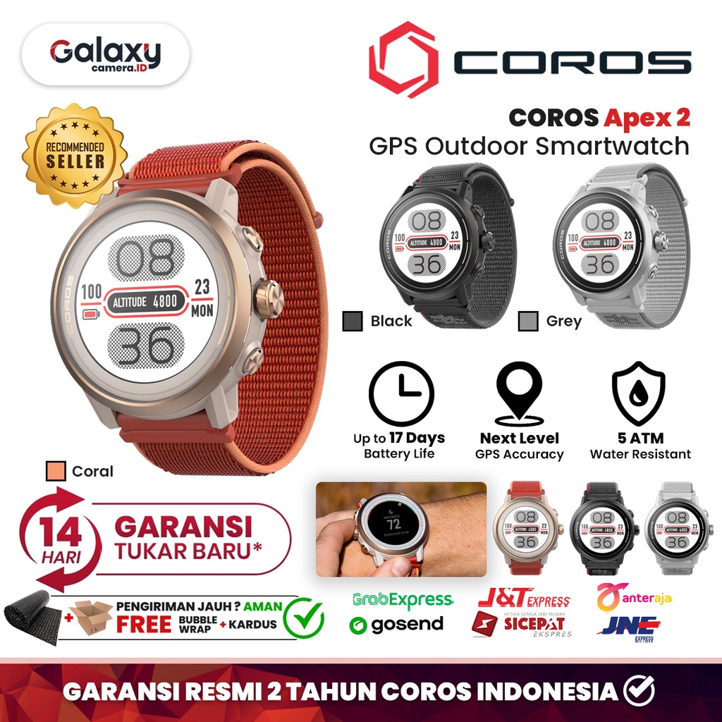 Coros Apex 2 GPS Outdoor Smartwatch Jam Tangan Coros Apex 2 Resmi