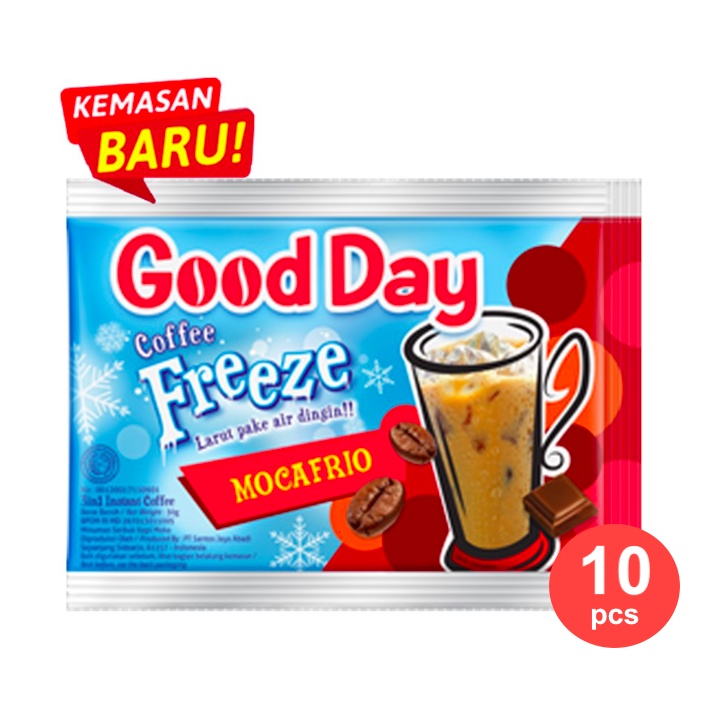 Good Day Freeze Kopi GOOD DAY Freeze Mocafrio GOOD DAY Freeze Hazelnut Macchiato GOOD DAY Freeze Cookies n Cream GOOD DAY Freeze Choc Orange Renteng
