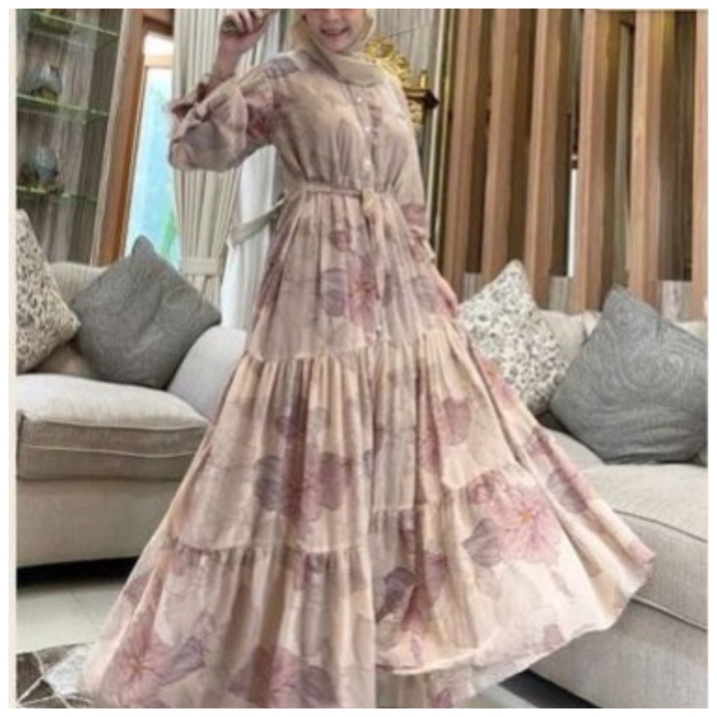 anjani dres muslim gamis ceruty babydoll premium dress lebaran