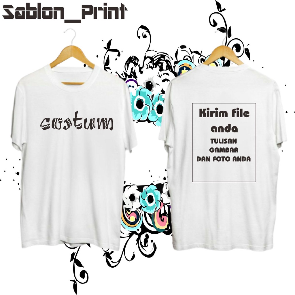 kaos 30s combed bisa costum satuan