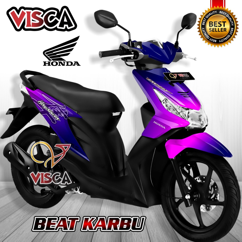 Decal Beat Karbu Full Body Stiker Beat Karbu Full Body Striping Beat Karbu Lama Variasi Terbaru Stri