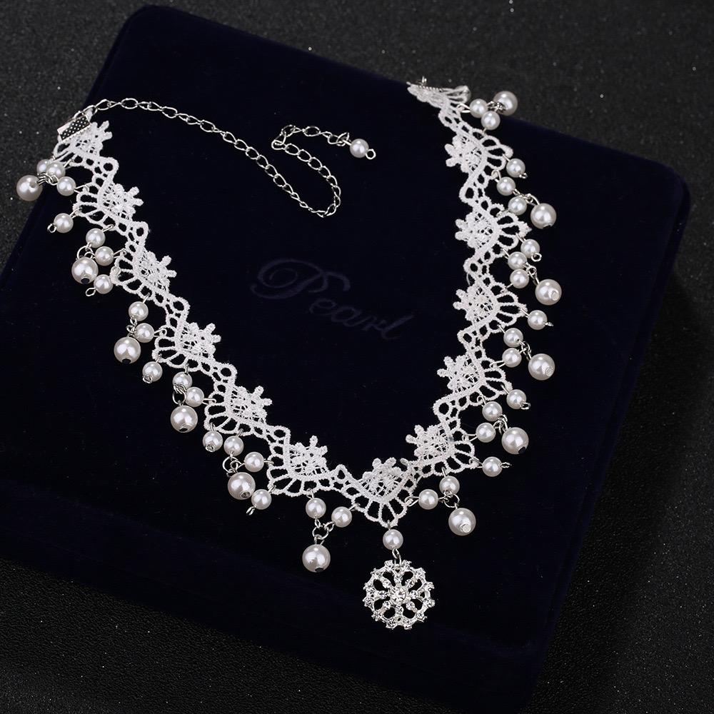 Kalung Choker Mutiara Aksesoris Pengantin