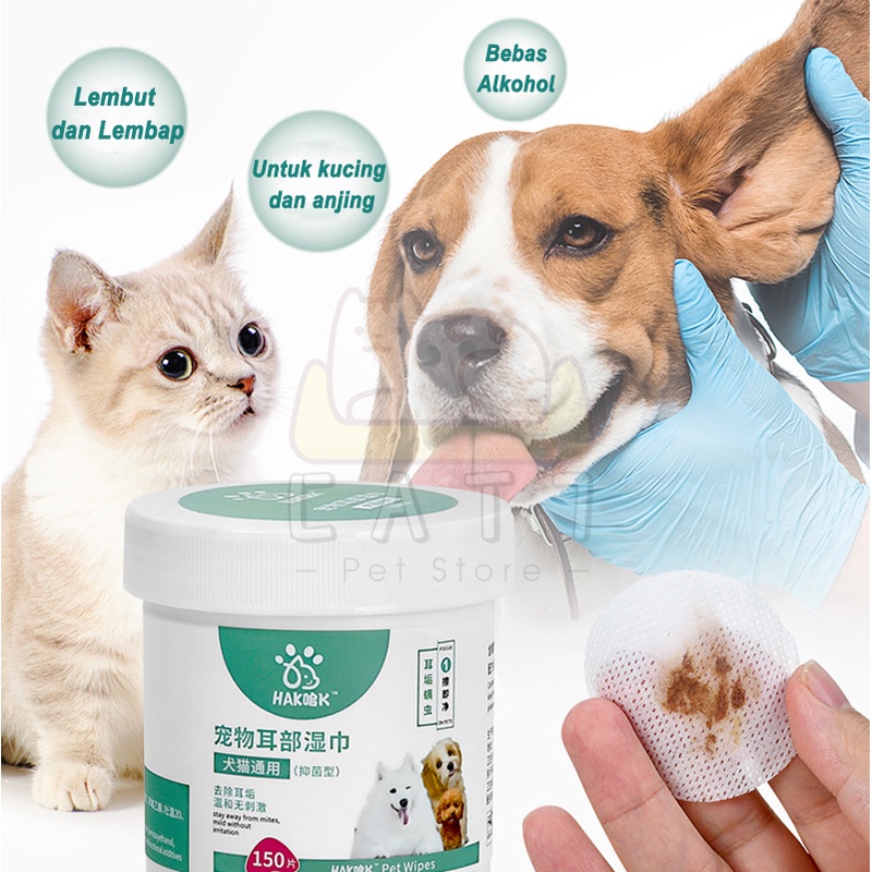 Tisu Mata Kucing Cature Anjing Eye Wipes Kucing Pet Wipes Anti Bacterial 130 pcs