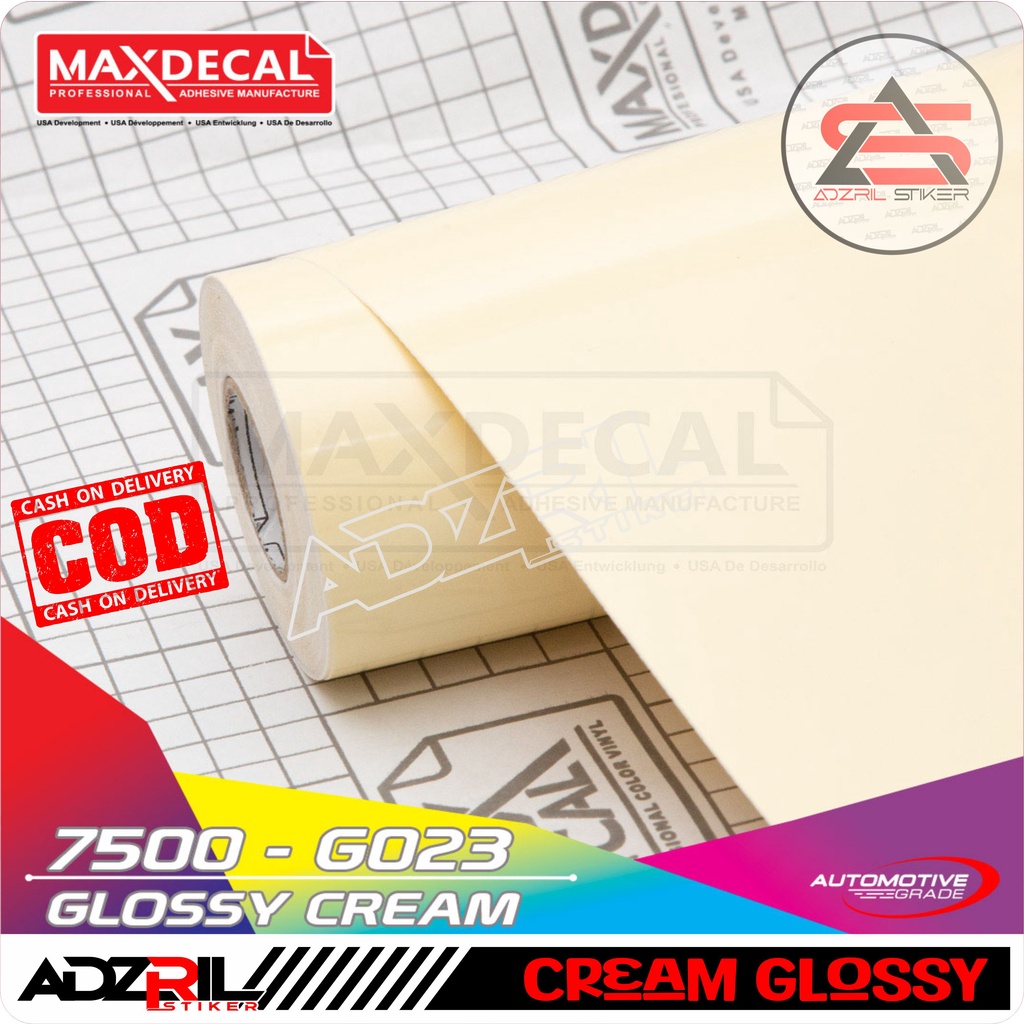 Skotlet Maxdecal  cream Glossy 7500- G023 /skotlet motor / skotlet mobil /skotlet aquarium /  Skotle