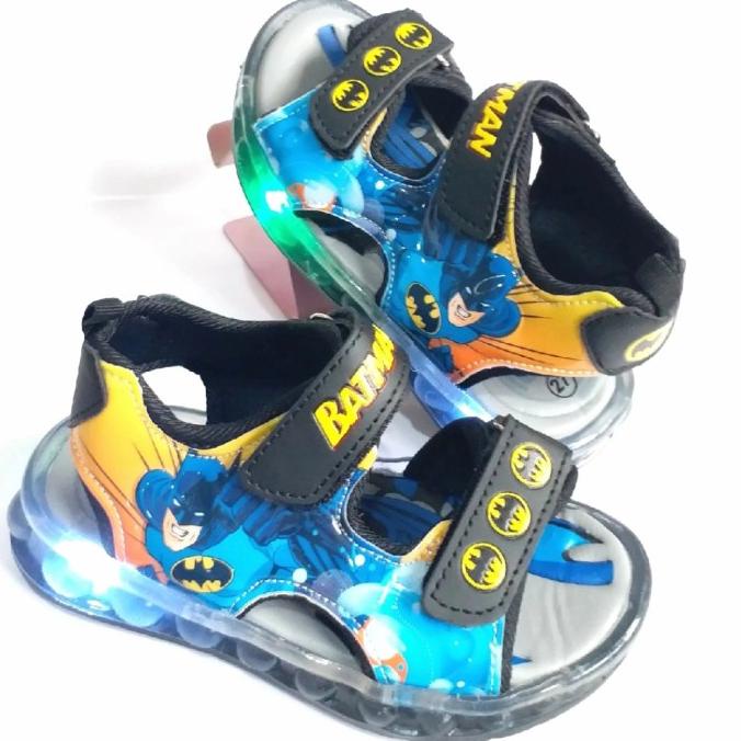 Sendal Sepatu Batman Sandal Led Anak Laki Laki Kualitas Premium
