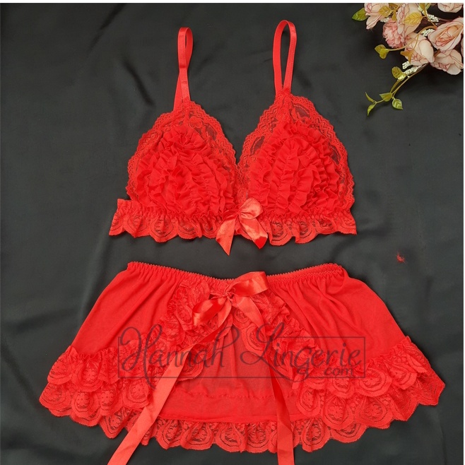 S-XL Lingerie Sets Original - Sexy Lingerie Wanita Baju Tidur Transparan Malam Pertama Lingering 452