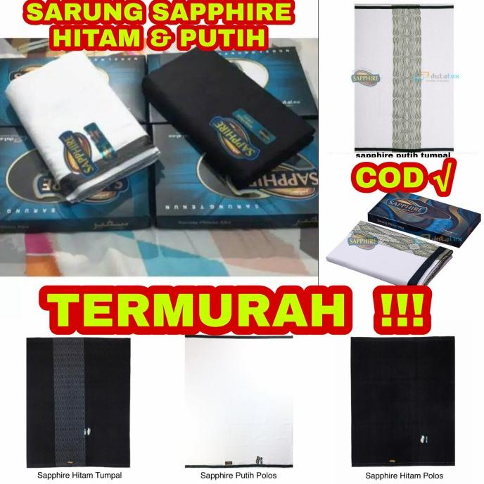 sarung Sapphire / safir dewasa hitam putih