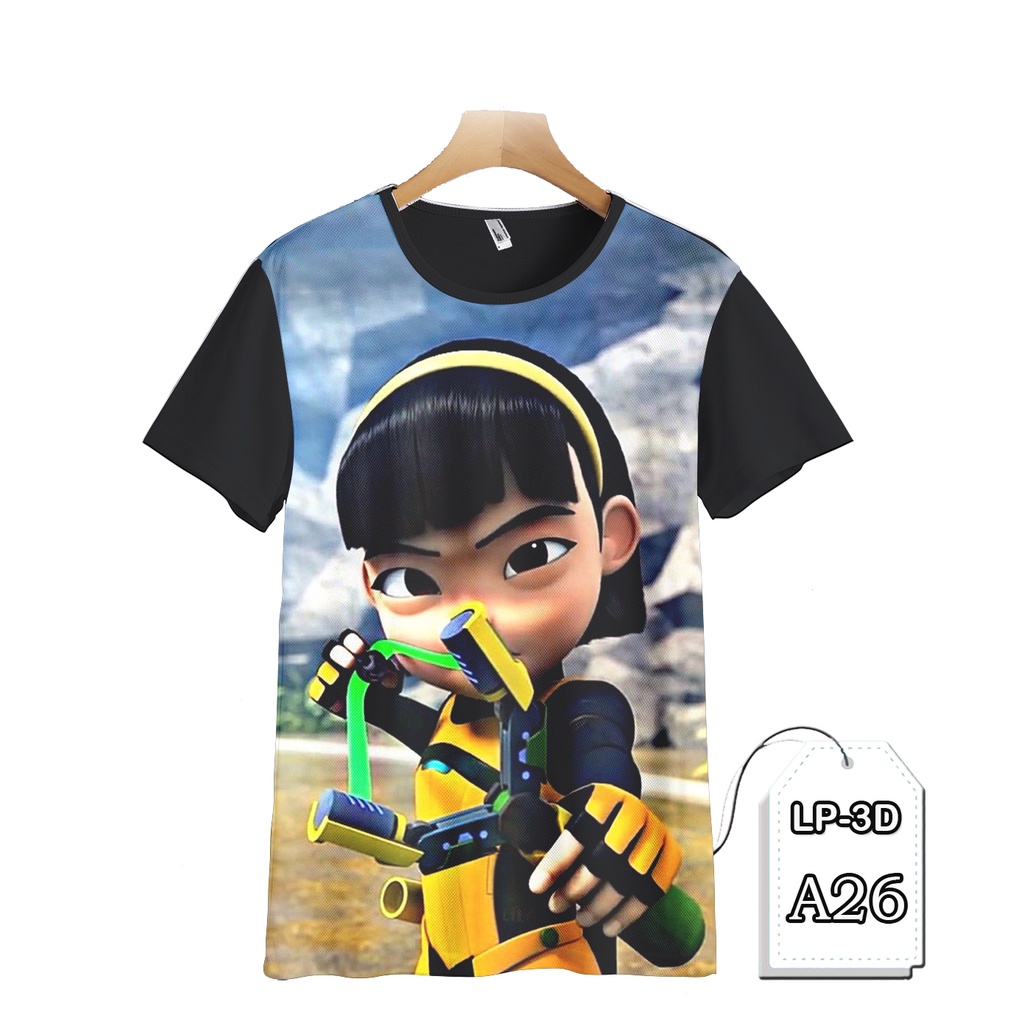 KAOS Ejen Ali ALICIA Baju Anak Perempuan Kartun TV Animasi