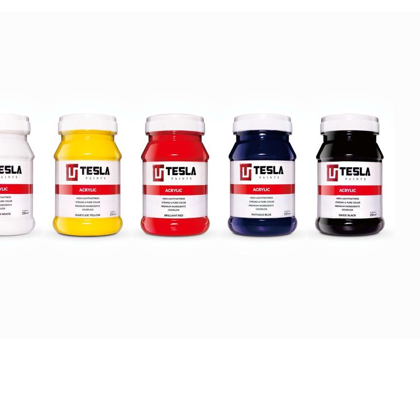 

Discount⚡️-Tesla Paints - 250ml set cat akrilik 5 warna primer - acrylic paints - cat akrilik - tesla paint