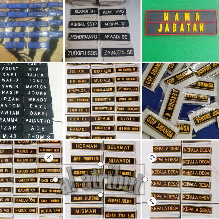 Terlaku... patch rubber nametag custom/emblem papan nama karet/tempelan karet papan dada