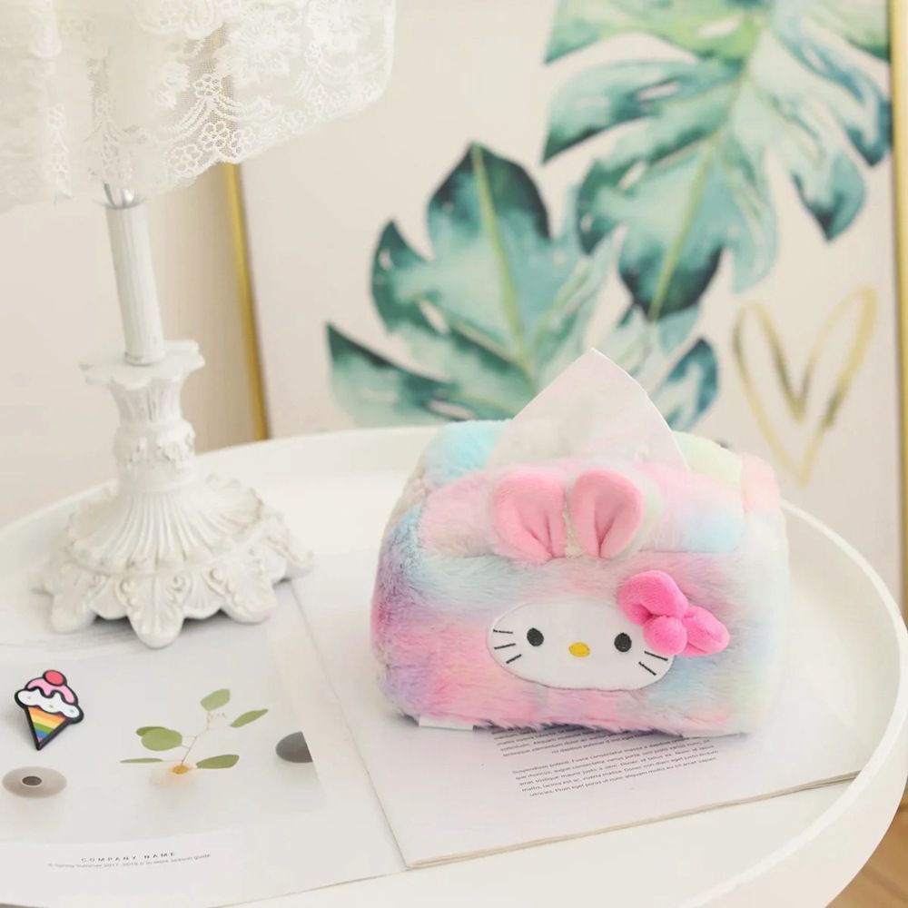 TEMPAT TISU COVER TISSUE CINNAMOROLL MELODY KUROMI POMPOMPURIN HELLO KITTY RAINBOW LUCU