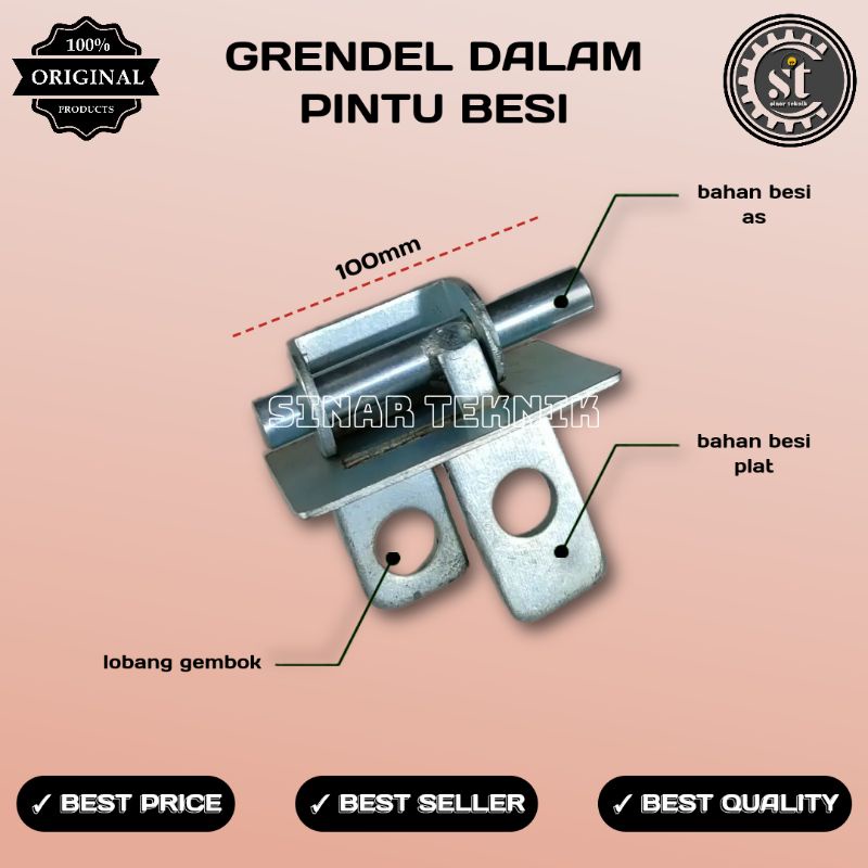 GRENDEL PINTU SLOT PINTU GRENDEL BESI GRENDEL DALAM (PENGUNCIAN DARI LUAR)