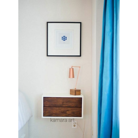 KG81.nakas dinding, nakas gantung,rak laci dinding, meja gantung minimalis 2 laci