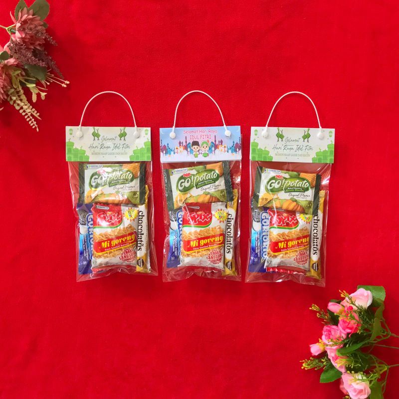 

Parcel lebaran mini/ parcel snack lebaran / snack lebaran / parcel THR / hampers lebaran / parcel snack anak lebaran/ snack angpao
