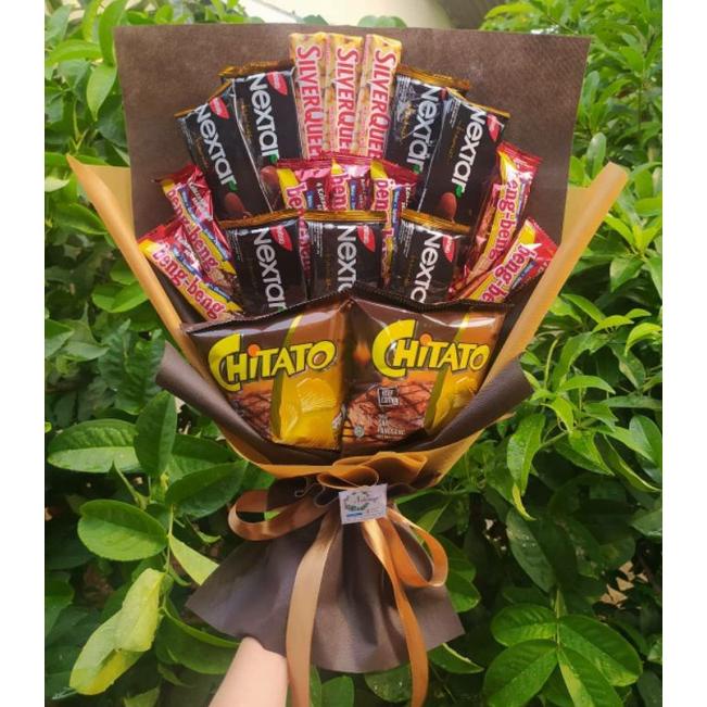 

(B) Buket Snack Coklat Silverqueen Serba Coklat 28Gr/Paket/Bingkisan Snack Ulang Tahun/Ultah/ Wisuda/Kado/Hadiah Olshoppanda_