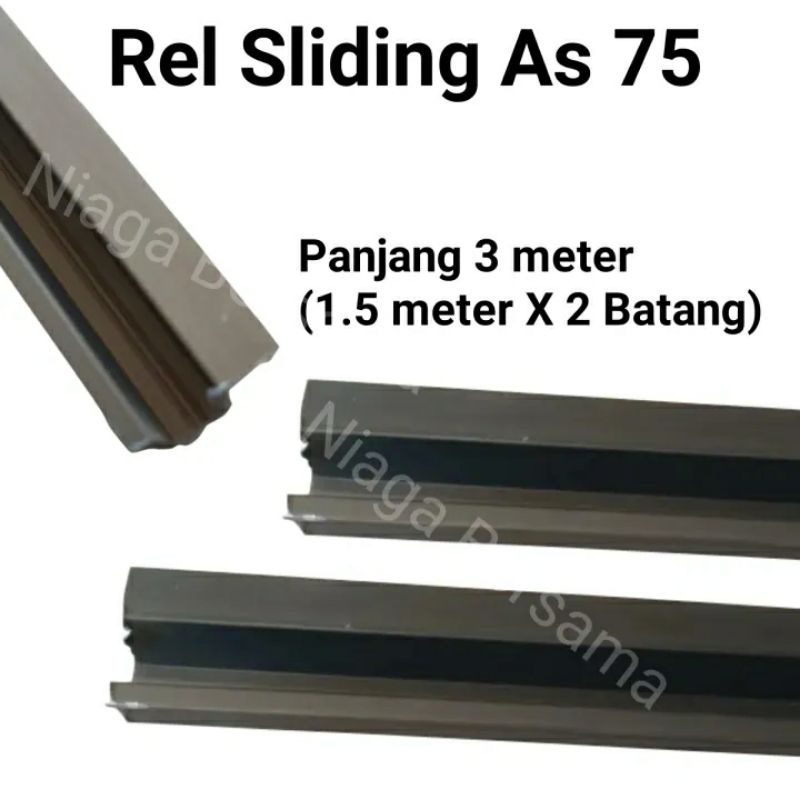 Rel Sliding Lemari Model Tanam SD75 Pintu Geser Eceran