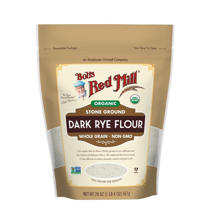 

Bob's Red Mill Whole Grain Dark Rye Flour Tepung Organik Gandum Hitam