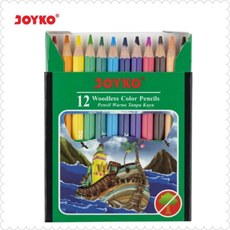 

Pensil warna 12 warna pendek tanpa kayu / Woodless color pencils 12 warna short