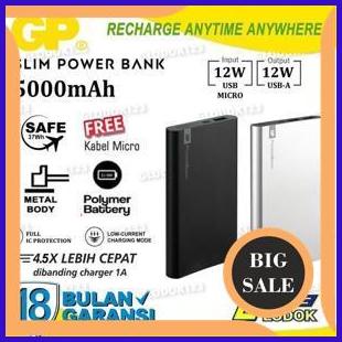 GP Powerbank 5000mAh mah Portable Mini Ultra Slim Power Bank Tablet HP accessories 29M4R23