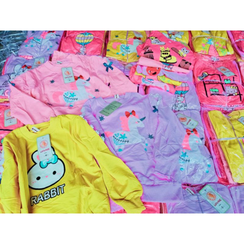 1-10tahun sweater kaos lengan panjang import anak perempuan cewek usia 1 2 3 4 5 6 7 8 9 10tahun