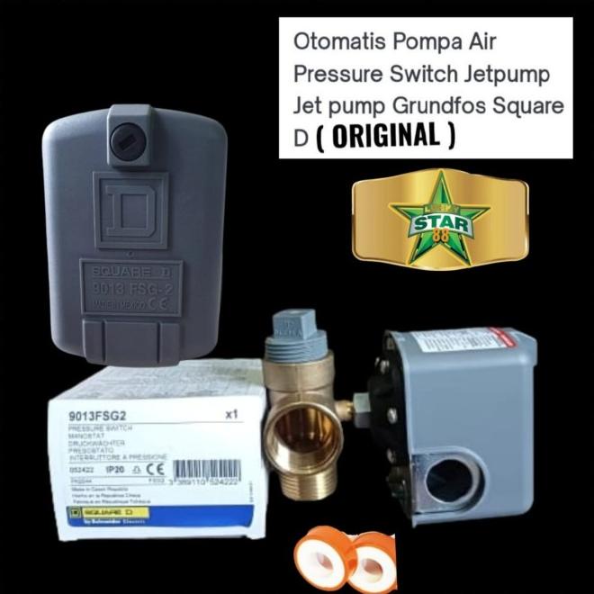 Automatic Pressure Switch Mesin Pompa Air Jetpump Grundfos Jd Basic 4