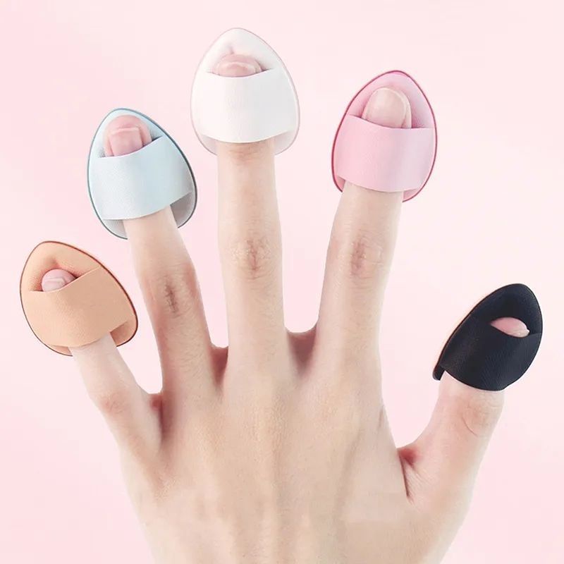 finger puff ukuran mini makeup sponge kosmetik thumb air cushion concelear stabilo